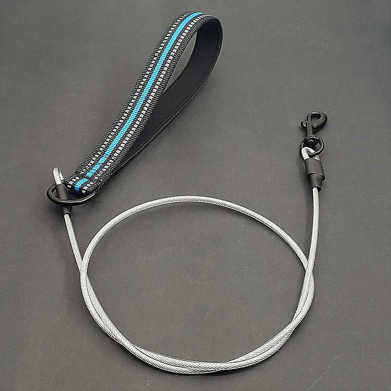 DEWENWILS Dww-dog Chew Leash Avec Poignée Rembourrée, Câble Métallique Pour Petits, Moyens Et Grands Chiens (bleu) 5 DEWENWILS Dww-dog Chew Leash Avec Poignée Rembourrée, Câble Métallique Pour Petits, Moyens Et Grands Chiens (bleu) – Image 5