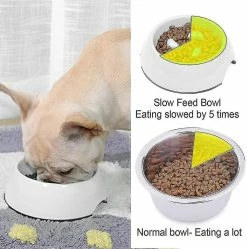 Unbranded Super Design Anti-gulping Dog Bowl Slow Feeder, Bol Interactif Bloat Stop Pet Pour Les Mangeurs Rapides