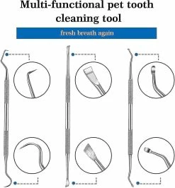 Lequeen Pcs Dog Teeth Cleaner And Scraper Acier Inoxydable Double Ended Tooth Grinder Scraper Pet Teeth Cleaning Tool For Dogs And Cats (argent) 8 Lequeen Pcs Dog Teeth Cleaner And Scraper Acier Inoxydable Double Ended Tooth Grinder Scraper Pet Teeth Cleaning Tool For Dogs And Cats (argent) -nourriture pour chien boutique 528912995 max