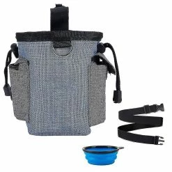 Lequeen Dog Treat Pouch Dog Training Pouch Bag Avec Bandoulière à La Taille, Distributeur De Sac à Crottes Et Sac De Dressage De Friandises Pliable Pour Friandises, Croquettes, Animaux De Compagnie