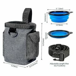 Lequeen Dog Treat Pouch Dog Training Pouch Bag Avec Bandoulière à La Taille, Distributeur De Sac à Crottes Et Sac De Dressage De Friandises Pliable Pour Friandises, Croquettes, Animaux De Compagnie -nourriture pour chien boutique 531499252 max