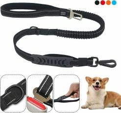 Unbranded Dog Leash Durable Nylon Material Dog Leash Reflective Elastic Shock Absorber Bon Pour Trai