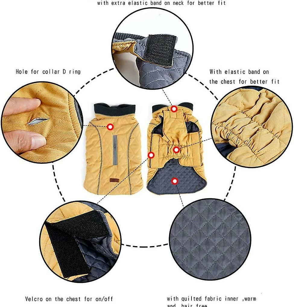 Unbranded Pet Jacket Dog Vêtements Déperlant Hiver Vêtements Chauds Gilet Réversible Vestes D’hiver 4 Unbranded Pet Jacket Dog Vêtements Déperlant Hiver Vêtements Chauds Gilet Réversible Vestes D’hiver – Image 4