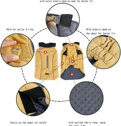 Unbranded Pet Jacket Dog Vêtements Déperlant Hiver Vêtements Chauds Gilet Réversible Vestes D’hiver -nourriture pour chien boutique 531696766 max 2