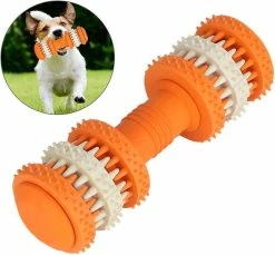 Unbranded Jouets Pour Chiens Haltères Jouets Pour Chiens Silicone Dog Chew Toys Pet Interactive Training Toys Dental Car