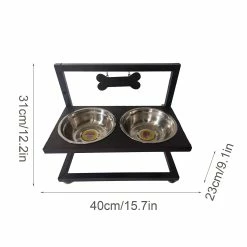 Favrison Iron Pet Dog Bowl And Basin Frame Detachable Overhead Neck Guard Iron Frame Pet Tableware -nourriture pour chien boutique 532032139 max