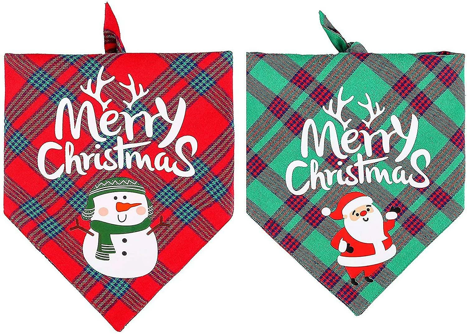 Unbranded 2 Pack Christmas Dog Bandana Classic Buffalo Plaid Pet Scarf Dog Triangle Bibs Kerchief Costume 3 Unbranded 2 Pack Christmas Dog Bandana Classic Buffalo Plaid Pet Scarf Dog Triangle Bibs Kerchief Costume – Image 3