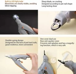 Unbranded Led Light Anti-blood Position Manucure Supplies Cat Dog Nail Clippers Pet Claw Ciseaux Animal Grooming Cleaning Tools -nourriture pour chien boutique 535925257 max