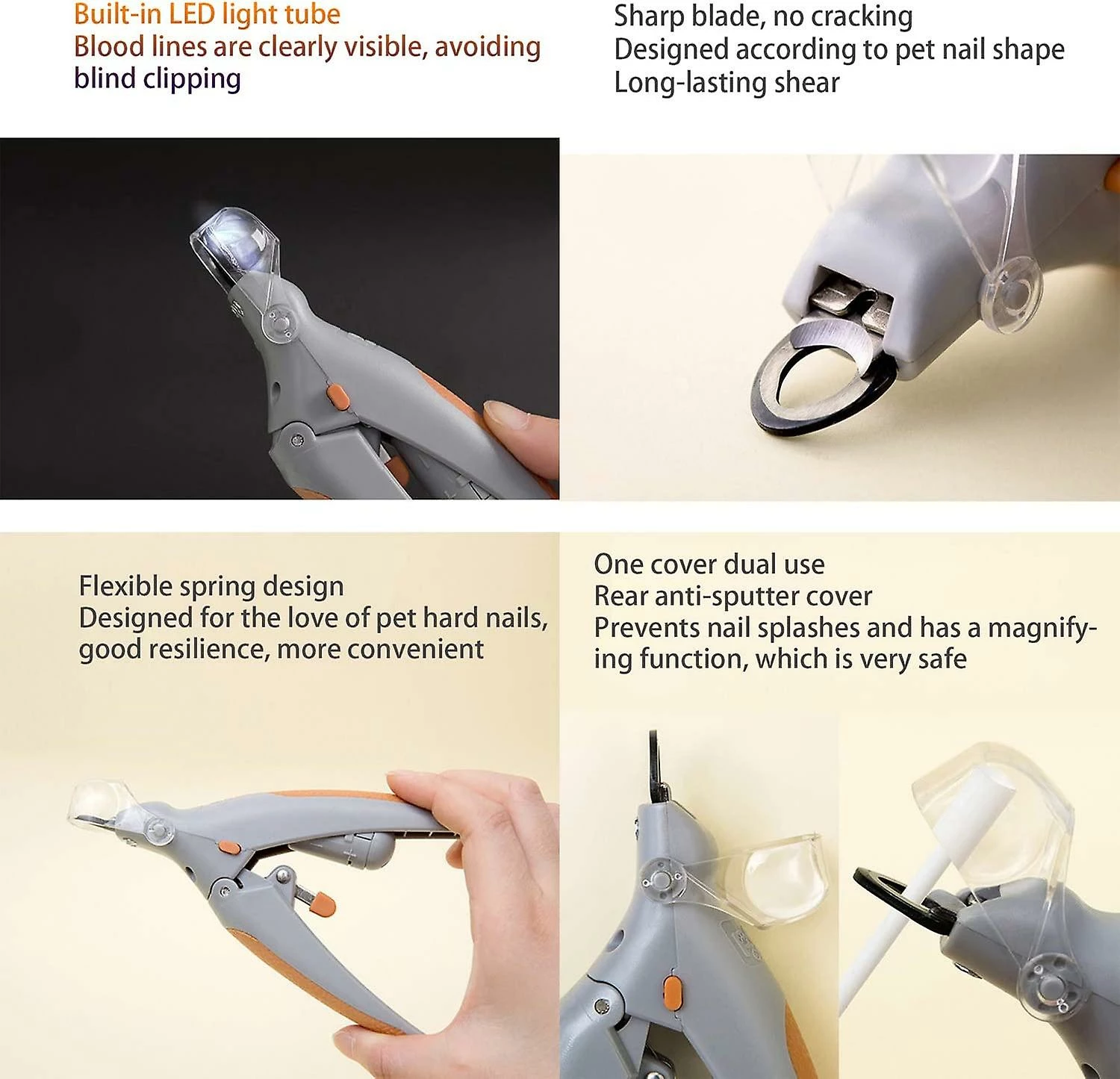 Keepsmile Led Light Anti-blood Position Manucure Supplies Cat Dog Nail Clippers Pet Claw Ciseaux Animal Grooming Cleaning Tools 3 Keepsmile Led Light Anti-blood Position Manucure Supplies Cat Dog Nail Clippers Pet Claw Ciseaux Animal Grooming Cleaning Tools – Image 3