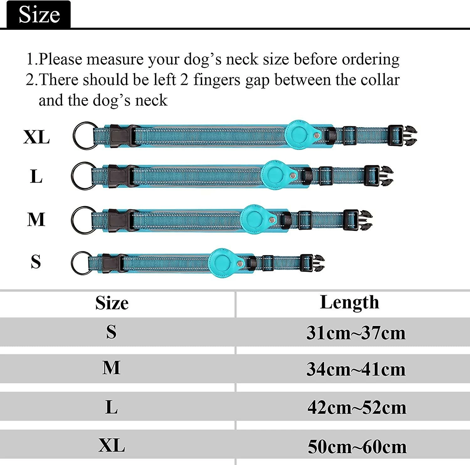 Padded Dog Collar For Lmell . Reflective Dog Collar. Integrated For Lmell Little Gift 2 Padded Dog Collar For Lmell . Reflective Dog Collar. Integrated For Lmell Little Gift – Image 2