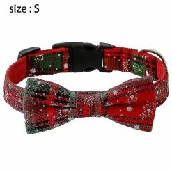 Mike Dog Cat Collar Bowtie Buffalo Check Plaid Christmas Winter Snowflake Pet Collargreen_w -nourriture pour chien boutique 537344317 max