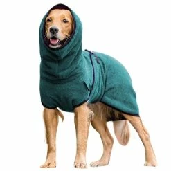 Mike Pet Dog Vêtements Towelling Séchage Peignoir Manteau Chiot Warmer Apparel_w