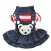 Unbranded Adorable Red Stripes Dog Apparel Small Pet Dog Cat Puppy Bear Decor Dress Elegant Dog Dress (taille 16-xl, Rouge)