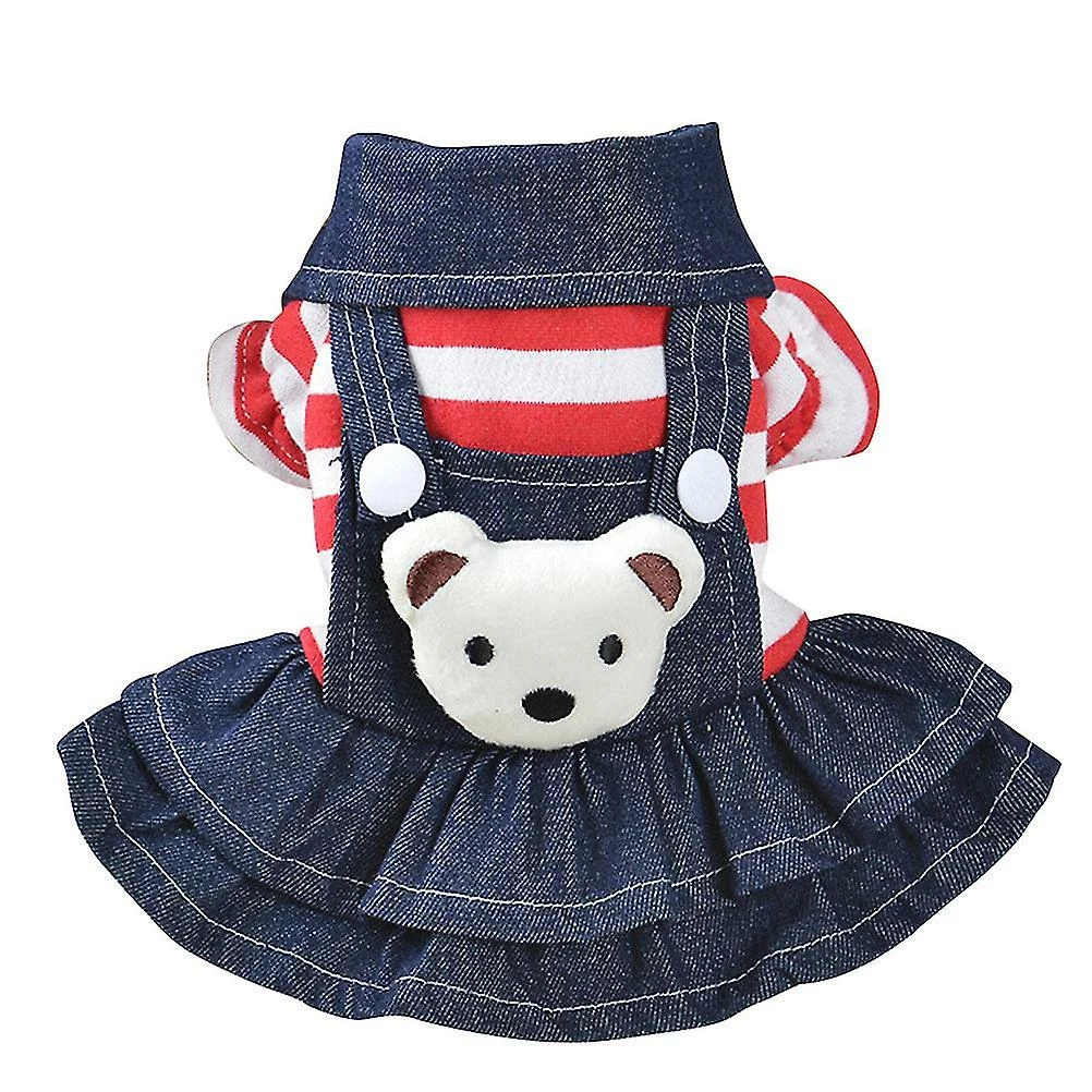 Unbranded Adorable Red Stripes Dog Apparel Small Pet Dog Cat Puppy Bear Decor Dress Elegant Dog Dress (taille 16-xl, Rouge) 2 Unbranded Adorable Red Stripes Dog Apparel Small Pet Dog Cat Puppy Bear Decor Dress Elegant Dog Dress (taille 16-xl, Rouge) – Image 2