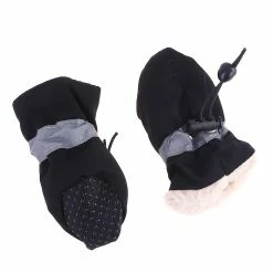 Unbranded 4pcs Anti-dérapage Pet Shoe Rain Boots Dog Foot Cover Épais Peluche Dog Boots Paw Protector Sole Pet Shoes (noir Taille 6 -nourriture pour chien boutique 538025491 max