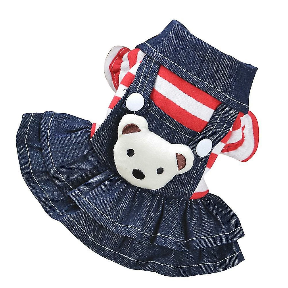 Unbranded Adorable Red Stripes Dog Apparel Small Pet Dog Cat Puppy Bear Decor Dress Elegant Dog Dress (taille 16-xl, Rouge) 4 Unbranded Adorable Red Stripes Dog Apparel Small Pet Dog Cat Puppy Bear Decor Dress Elegant Dog Dress (taille 16-xl, Rouge) – Image 4