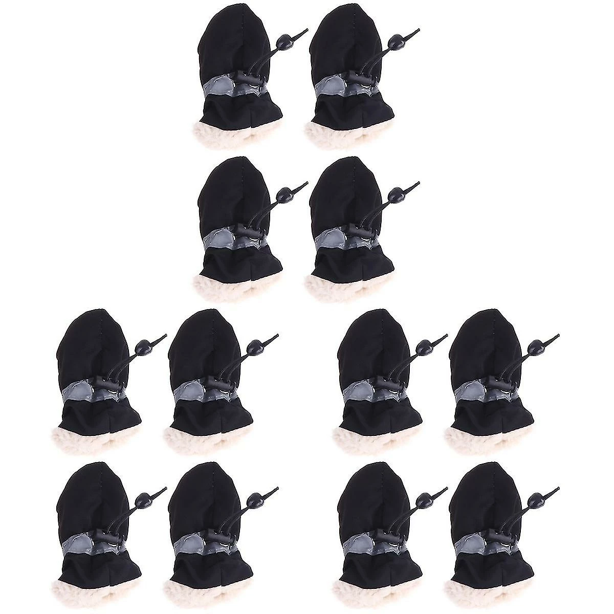 Unbranded 12 Pcs Anti-dérapant Pet Shoe Rain Boots Dog Foot Cover Épais Peluche Dog Boots Paw Protector Sole Pet Shoes (noir Taille 6 2 Unbranded 12 Pcs Anti-dérapant Pet Shoe Rain Boots Dog Foot Cover Épais Peluche Dog Boots Paw Protector Sole Pet Shoes (noir Taille 6 – Image 2