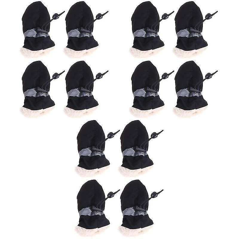 Unbranded 12 Pcs Anti-dérapant Pet Shoe Rain Boots Dog Foot Cover Épais Peluche Dog Boots Paw Protector Sole Pet Shoes (noir Taille 6 4 Unbranded 12 Pcs Anti-dérapant Pet Shoe Rain Boots Dog Foot Cover Épais Peluche Dog Boots Paw Protector Sole Pet Shoes (noir Taille 6 – Image 4