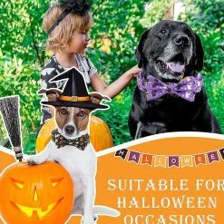Lyjh 2 Pcs Halloween Dog Et Cat Collar Avec Arc Réglable Comcompatible Avectable Halloween Dog -nourriture pour chien boutique 540702888 max