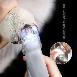 Unbranded Professionnels Pet Nail Ciseaux Pet Dog Cat Nail Toe Claw Scissors Led Light Nail Trimmer For Animal Pets, 1 Pièce, Gris + Orange- -nourriture pour chien boutique 543662979 max