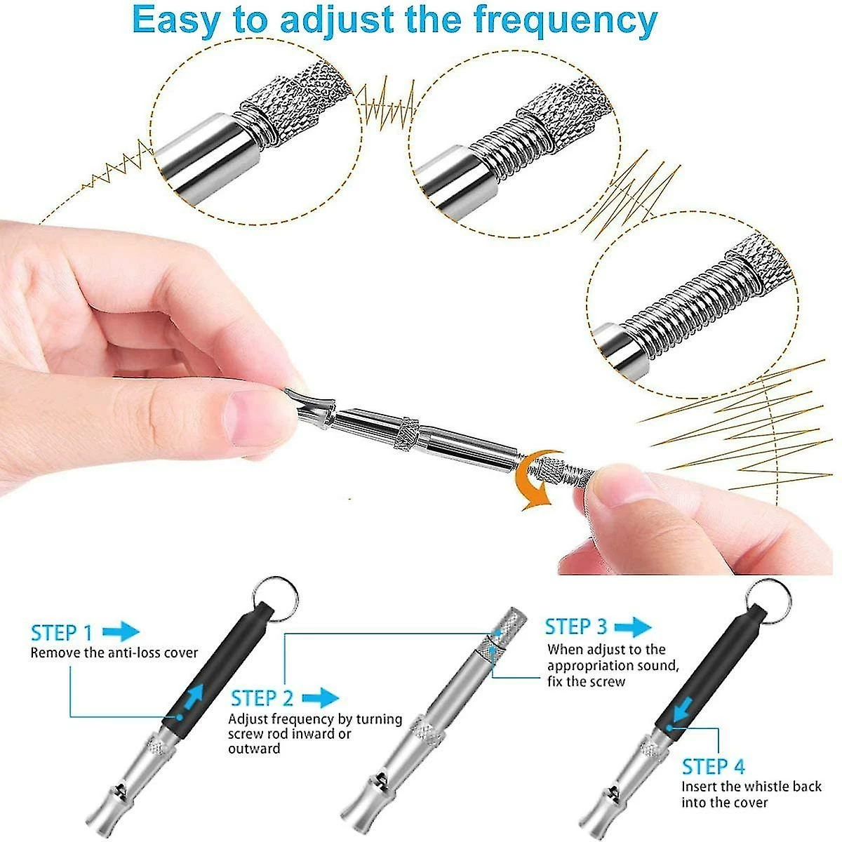 Unbranded Sifflet De Chien, 2022 Nouveau 2pcs Ultrasonic Dog Whistle Pour Arrêter Les Aboiements Voisins Chien, Outils De Dressage De Sifflet De Chien Silencieux Réglables Professionnellement Pour Chiens 4 Unbranded Sifflet De Chien, 2022 Nouveau 2pcs Ultrasonic Dog Whistle Pour Arrêter Les Aboiements Voisins Chien, Outils De Dressage De Sifflet De Chien Silencieux Réglables Professionnellement Pour Chiens – Image 4