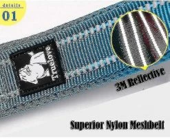 Unbranded Sjq Soft Mesh Nylon Dog Leash Double Trickness Running Reflective Safe Walking Training (bleu) -nourriture pour chien boutique 548003994 max
