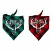 Keepsmile 2 Pack Christmas Dog Bandanas - Triangle Joyeux Noël Impression Plaid Pet Scarf Bibs Kerchief