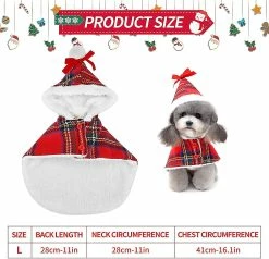 Lifepieces Dog Cat Christmas Costumewinter Hoodies Cape Pet Clothing Red Plaid Christmas Pet Clothes Warm Dog Costume Red1pc 6 Lifepieces Dog Cat Christmas Costumewinter Hoodies Cape Pet Clothing Red Plaid Christmas Pet Clothes Warm Dog Costume Red1pc -nourriture pour chien boutique 550178589 max