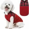 Dog Winter Coat Jackets Fleece Dog Cold Weather Coat Avec Côté Imperméable à L’eau - Pet Reversible Cold Weather