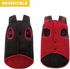 Dog Winter Coat Jackets Fleece Dog Cold Weather Coat Avec Côté Imperméable à L’eau - Pet Reversible Cold Weather -nourriture pour chien boutique 550884602 max