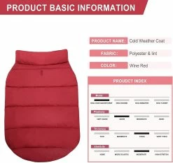 Dog Winter Coat Jackets Windproof Dog Winter Coat Imperméable Dog Jacket Warm Dog Vest Cold Weather Pet -nourriture pour chien boutique 550884841 max