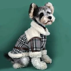 Dog Sweater Pulls Pour Chiens à Carreaux Pour Petits Chiens. Dog Clothes Coat Boy. Chien Chaud Doublé De Polaire -nourriture pour chien boutique 550884894 max