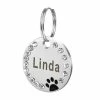 Unbranded 25mm Métal Vierge Dog Tag Patte Strass Pet Cat Nom Gravé Porte-clés Chain Jikaix