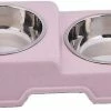 Sl Chang Double Dog Bowl, Antidérapant, Acier Inoxydable Ensemble De Bols Alimentaires Polyvalents Bol D’alimentation Polyvalent