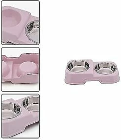 Sl Chang Double Dog Bowl, Antidérapant, Acier Inoxydable Ensemble De Bols Alimentaires Polyvalents Bol D’alimentation Polyvalent -nourriture pour chien boutique 554956944 max