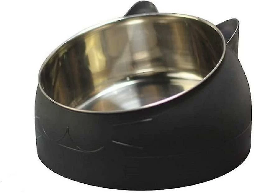 Sl Chang 400ml Cat Bowl En Acier Inoxydable Pet Bowl Anti-slip Anti-spill Base Caoutchouc Mat Grand Dog Bowl Noir 1 Sl Chang 400ml Cat Bowl En Acier Inoxydable Pet Bowl Anti-slip Anti-spill Base Caoutchouc Mat Grand Dog Bowl Noir
