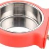 Sl Chang Dog Bowl, Amovible En Acier Inoxydable Eau Aliment Feeder Bowls Cage Coop Cup Pour Chat Puppy Bird Animaux De Compagnie
