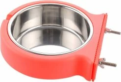 Sl Chang Dog Bowl, Amovible En Acier Inoxydable Eau Aliment Feeder Bowls Cage Coop Cup Pour Chat Puppy Bird Animaux De Compagnie