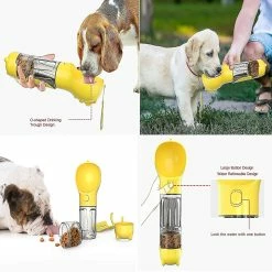 Sl Chang Bouteille D’eau Pour Chien, Bouteille Pour Chien, Bouteille D’eau De Voyage Portable 300ml Sac à Poussière Pet Dog Water Bowl Pet Food -nourriture pour chien boutique 554958605 max