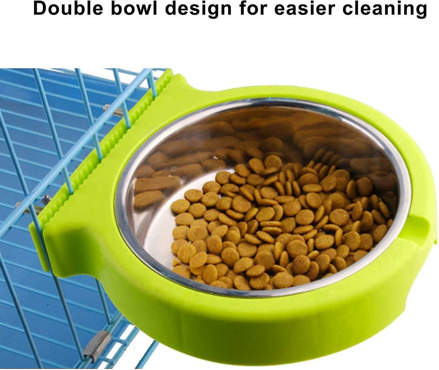 Sl Chang Dog Bowl, Amovible En Acier Inoxydable Eau Aliment Feeder Bowls Cage Coop Cup Pour Chat Puppy Bird Animaux De Compagnie 2 Sl Chang Dog Bowl, Amovible En Acier Inoxydable Eau Aliment Feeder Bowls Cage Coop Cup Pour Chat Puppy Bird Animaux De Compagnie – Image 2