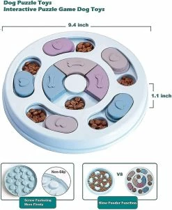 Sl Chang Dog Puzzle Slow Feeder Toy, Puppy Snack Distributeur Slow Feeder Bowl Dog Toy, Dog Brain Game Feeder -nourriture pour chien boutique 554961728 max