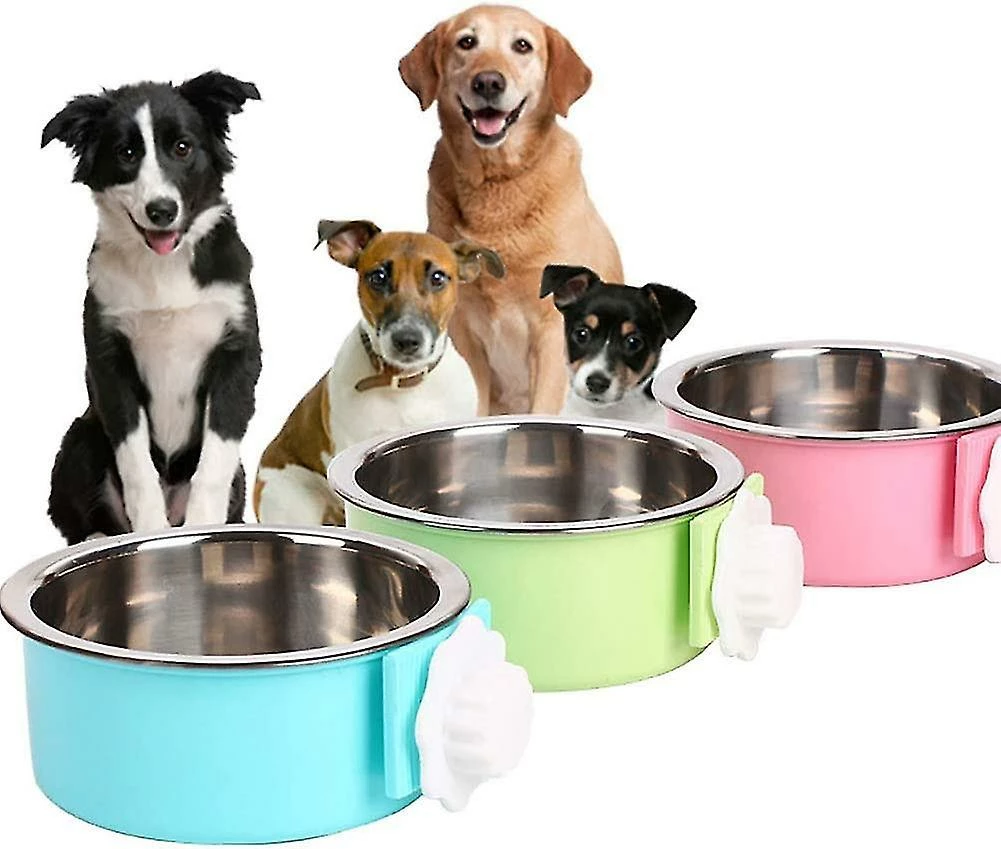 Sl Chang Crate Dog Bowl, Acier Inoxydable Amovible Hanging Food Water Bowl Crate Coop Cup, Pet Cage Bowls Wit 4 Sl Chang Crate Dog Bowl, Acier Inoxydable Amovible Hanging Food Water Bowl Crate Coop Cup, Pet Cage Bowls Wit – Image 4