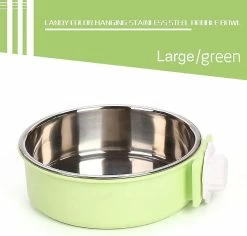 Sl Chang Crate Dog Bowl, Acier Inoxydable Amovible Hanging Food Water Bowl Crate Coop Cup, Pet Cage Bowls Wit -nourriture pour chien boutique 554979098 max