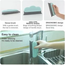 Unbranded Pet Hair Remover Brush Réutilisable Pet Hair Remover Brush Cat Dog Pet Hair Remover Pour Lit à Linge, 2 Pièces, Rose + Bleu -nourriture pour chien boutique 555721803 max