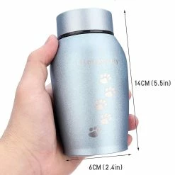 Arysiedder 250ml Or / Argent Acier Inoxydable Urnes Pet Dog Cat Bird Hamster Cremation Ashes Souvenir Coffin Ashes Pet Memorial Dropshipping -nourriture pour chien boutique 556939824 max