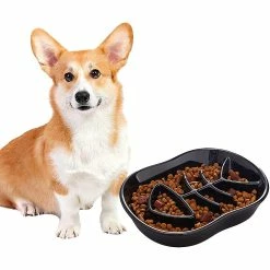 Giveuphesit Dog Slow Feeder Céramique Cat Dog Bowl Dog Dish Slow Feeding Food Bowls Pour Bulldog Puppy Medium Dogs Pet Diet