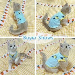 Unbranded 2 Pack Dog Shirt Jupe Rayé Imprimé T-Shirts Coton Gilet Plissé Vêtements Chiot Vêtements D’été Mignon Fille Garçon Tops Doux Pet Vêtements Pour Petit Moi -nourriture pour chien boutique 558802412 max