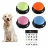 Unbranded 4pcs Enregistrement Sound Button Pet Toy Vocal Training Party Toys Creative Durable Dog Buttons Avec Autocollant