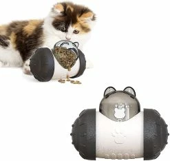 Unbranded Cat Dog Treat Food Toy, Balle D’entraînement Pour Petits Chiens De Taille Moyenne Treat Food Dispenser Toy (noir)