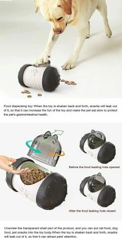 Unbranded Cat Dog Treat Food Toy, Balle D’entraînement Pour Petits Chiens De Taille Moyenne Treat Food Dispenser Toy (noir) -nourriture pour chien boutique 563598681 max